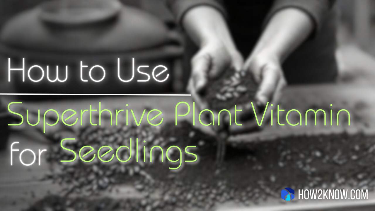 How to Use Superthrive Plant Vitamin for Seedlings